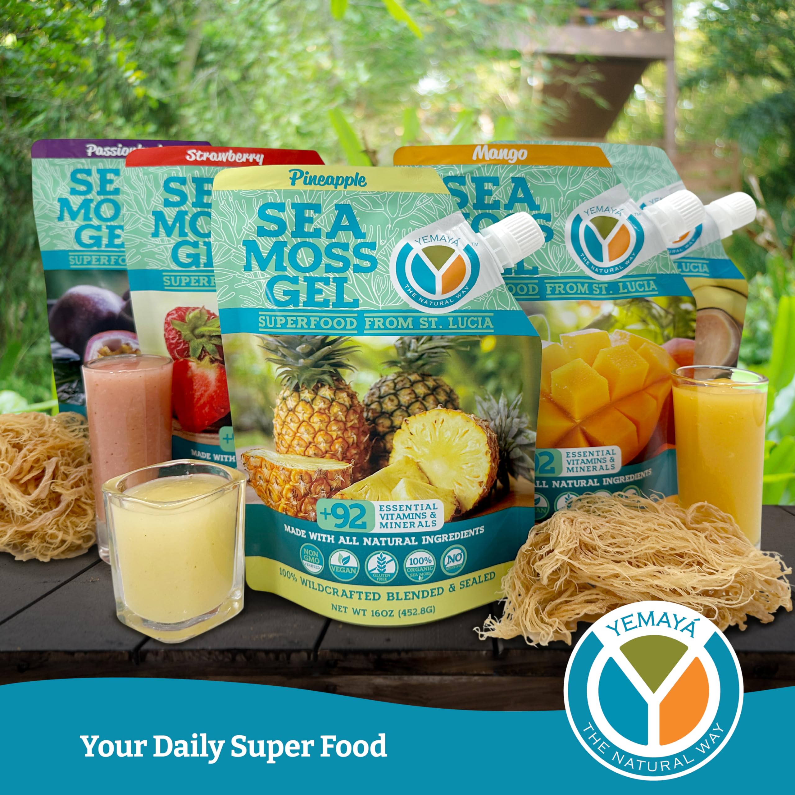 YEMAYA Sea Moss Gel with fresh ingredients