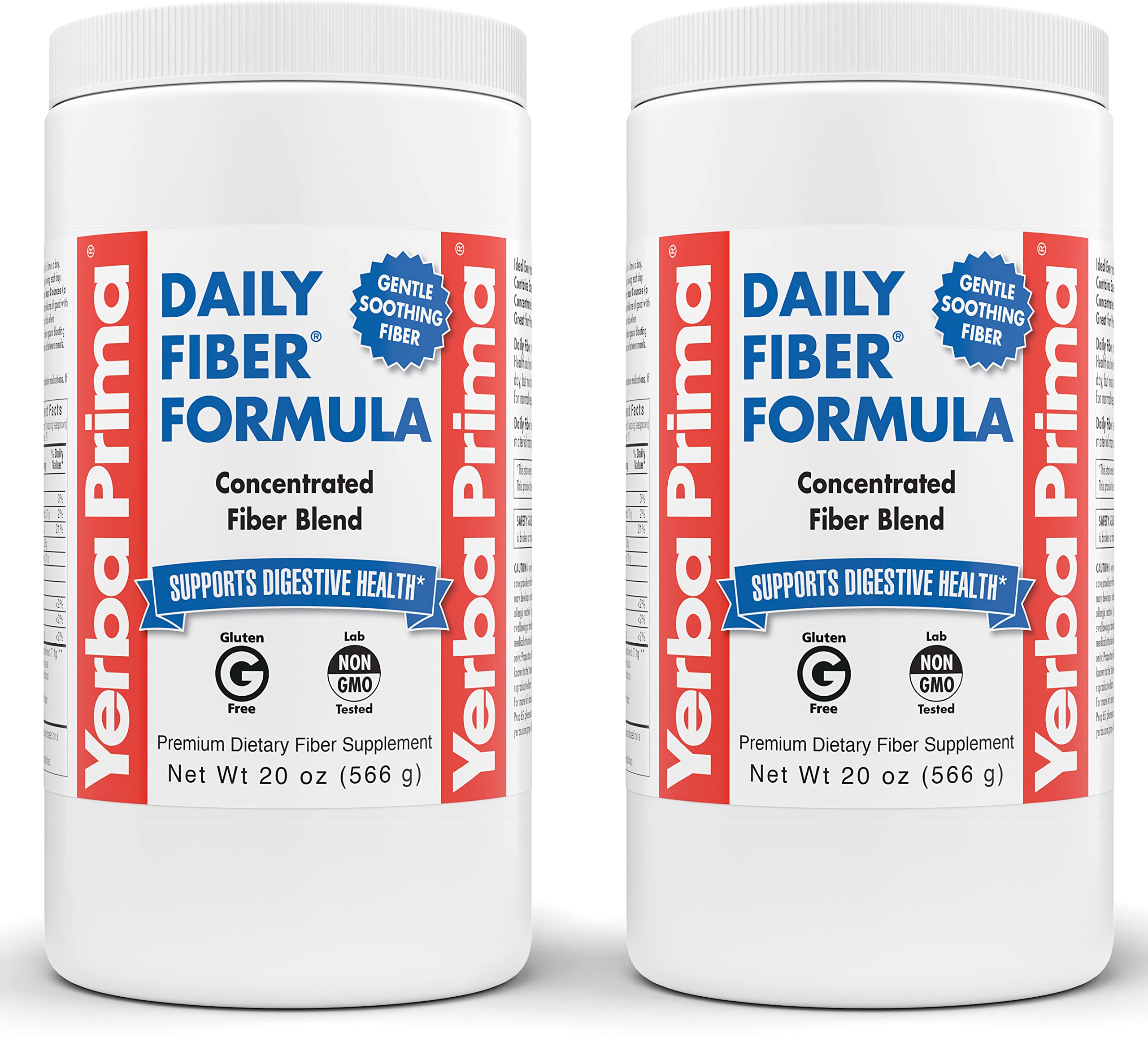 Yerba Prima Daily Fiber Formula Powder 20oz front view