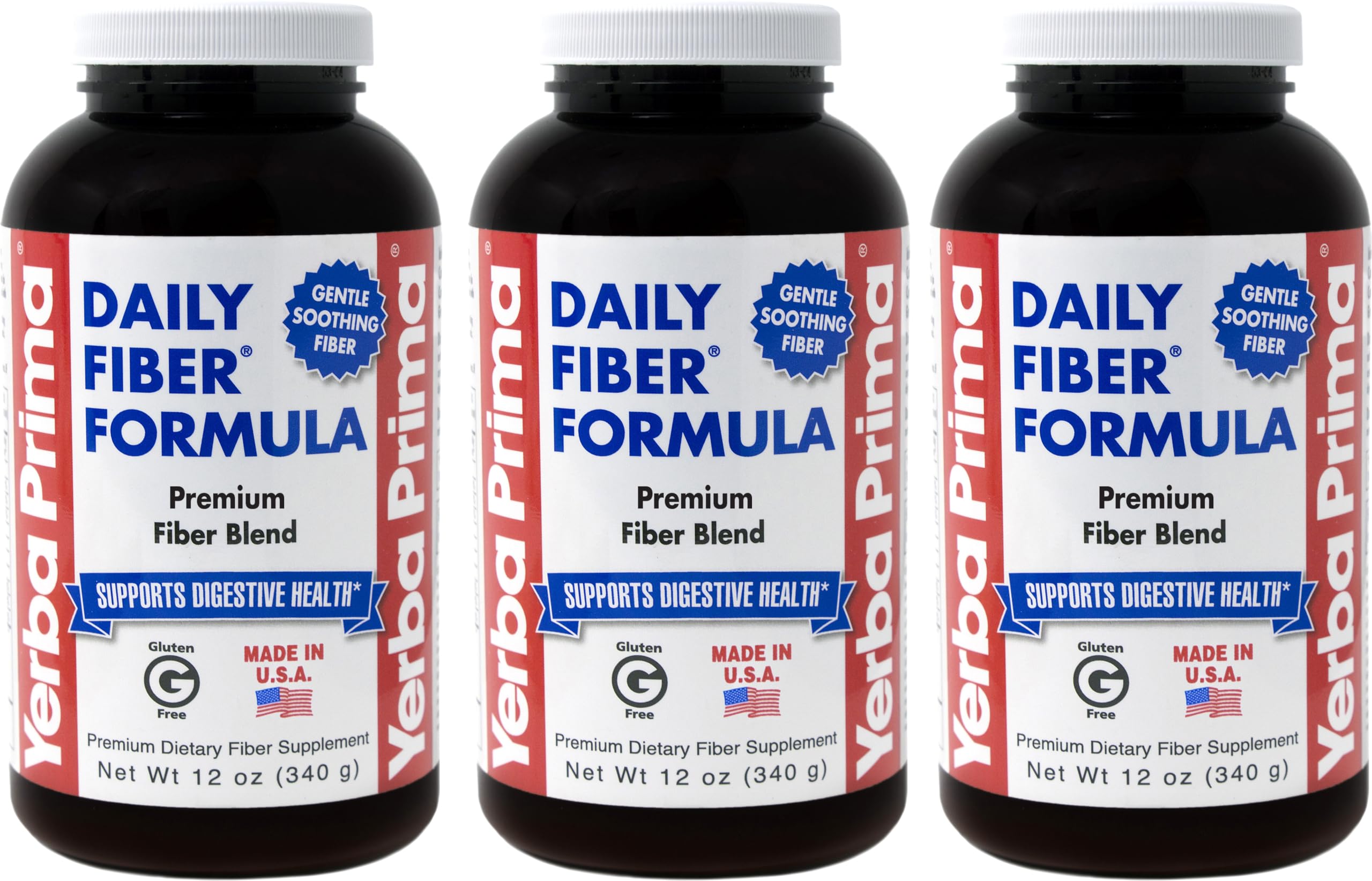 Yerba Prima Daily Fiber Formula Powder 390g front view