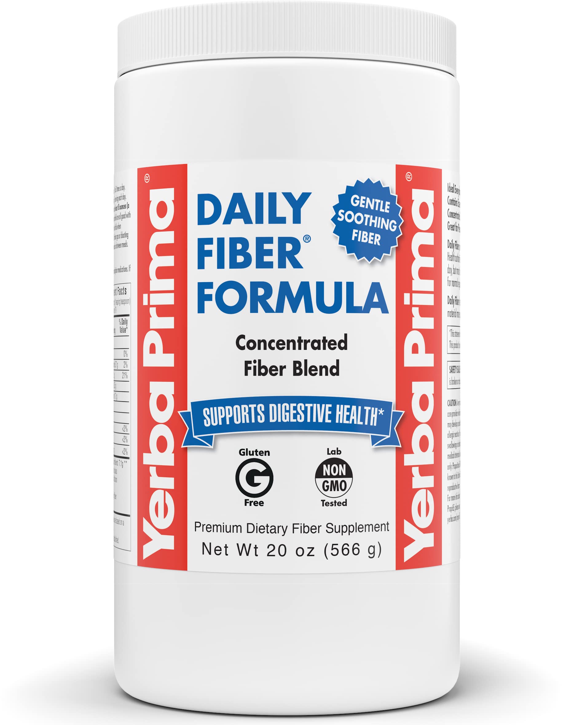 Yerba Prima Daily Fiber Powder 20oz front view