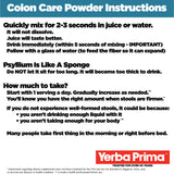 Yerba Prima Daily Fibre Supplement 567g nutritional information