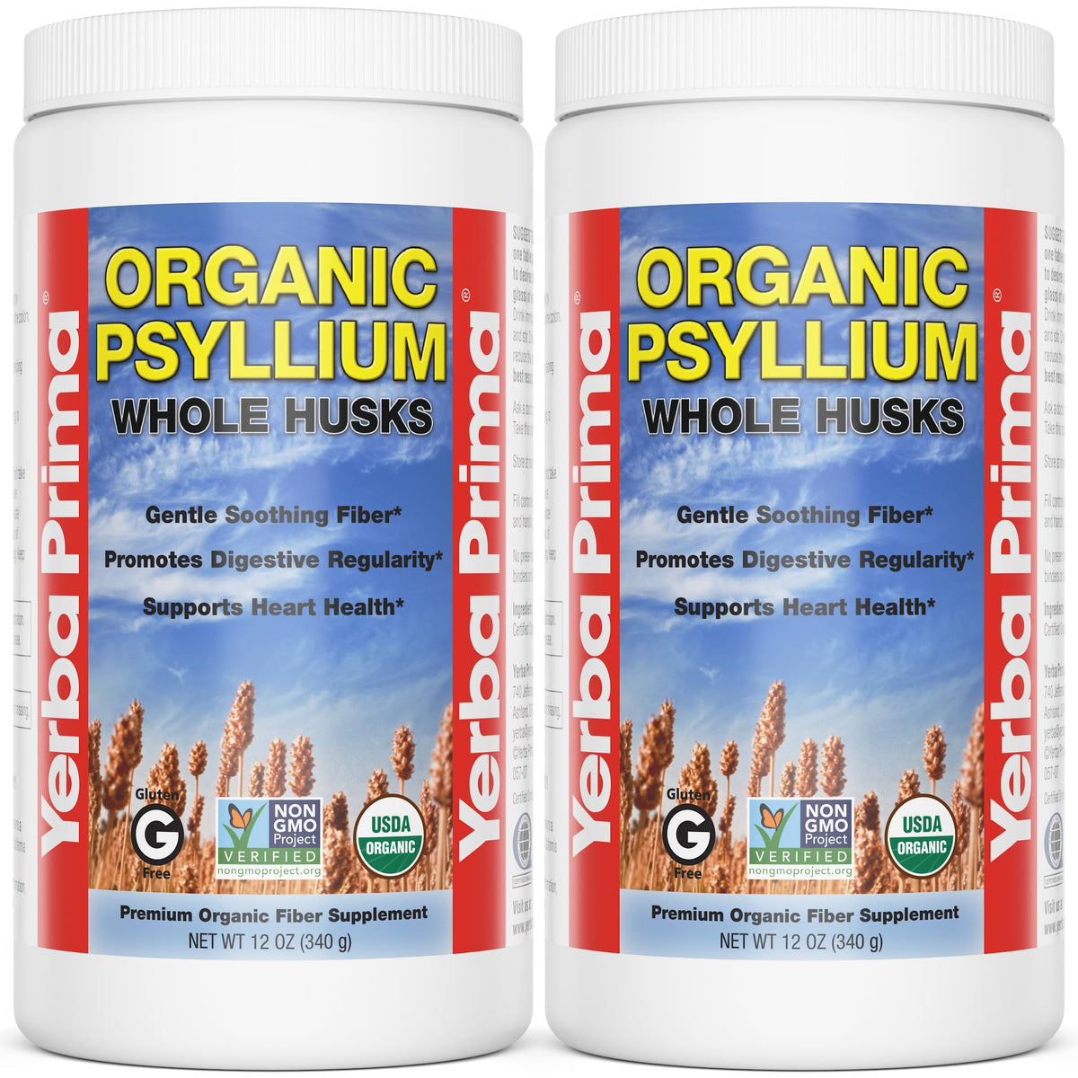 Yerba Prima Organic Psyllium Husk Powder 862g front view