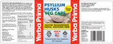 Yerba Prima Psyllium Husk Capsules 625mg capsules on a wooden surface