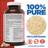 Yerba Prima Psyllium Husk Capsules 625mg side view