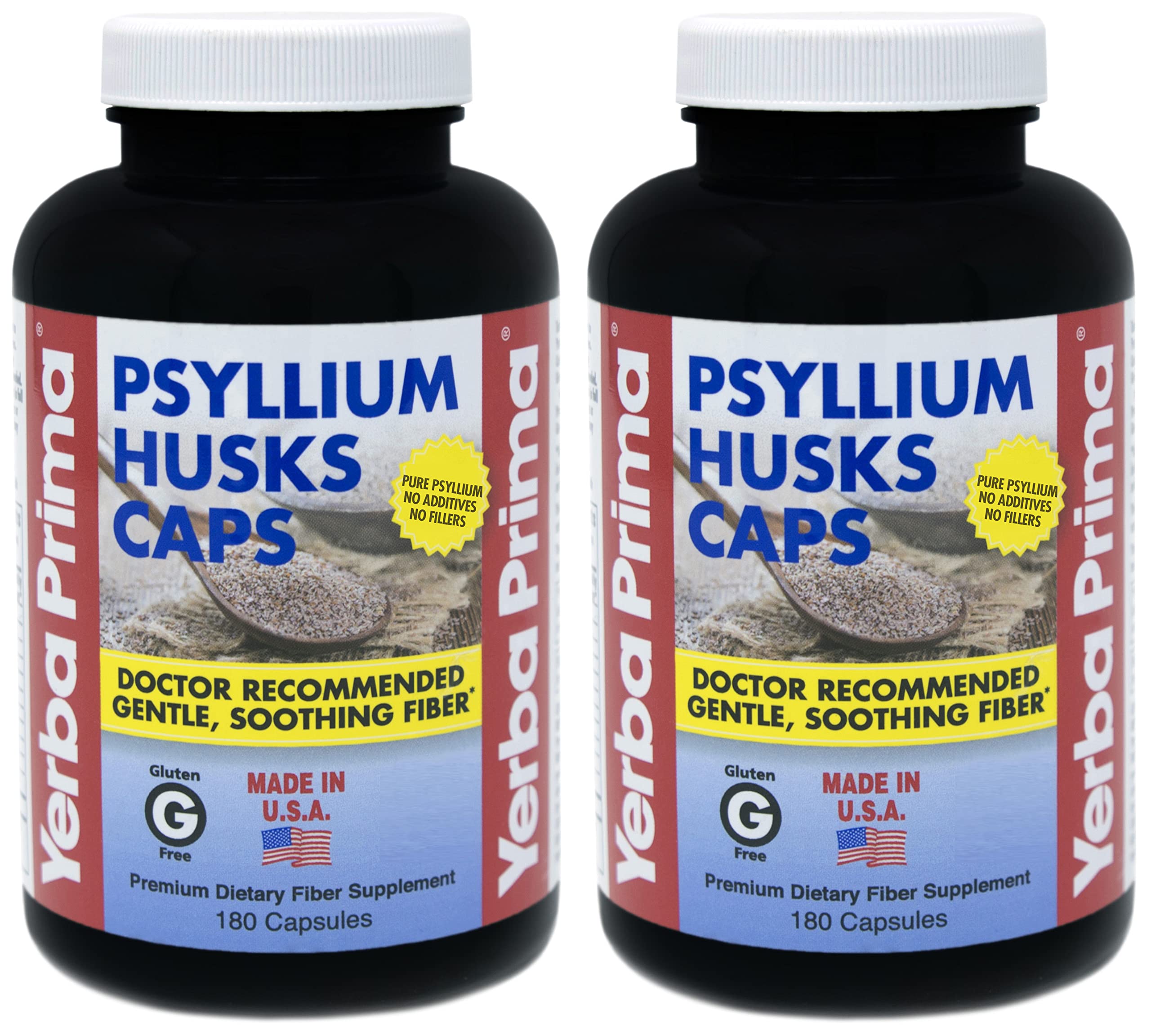 Yerba Prima Psyllium Husk Capsules front view