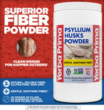Yerba Prima Psyllium Powder 748g back view with ingredient list