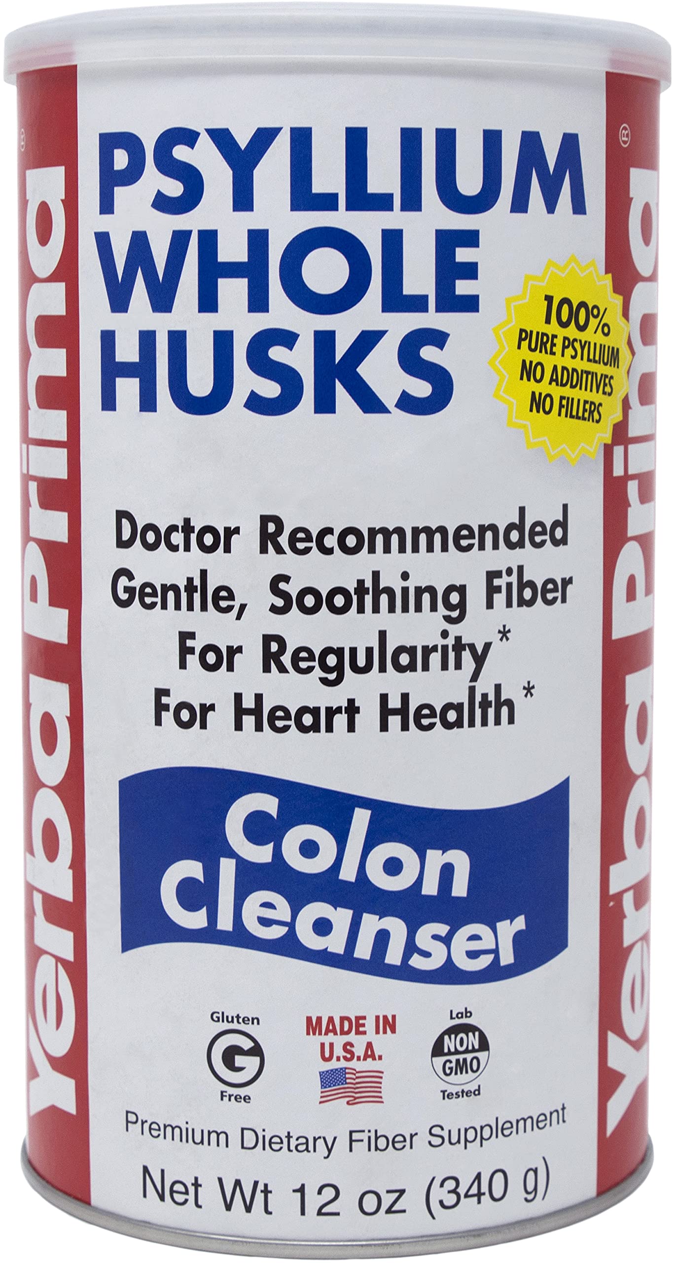 Yerba Prima Psyllium Whole Husks packaging details