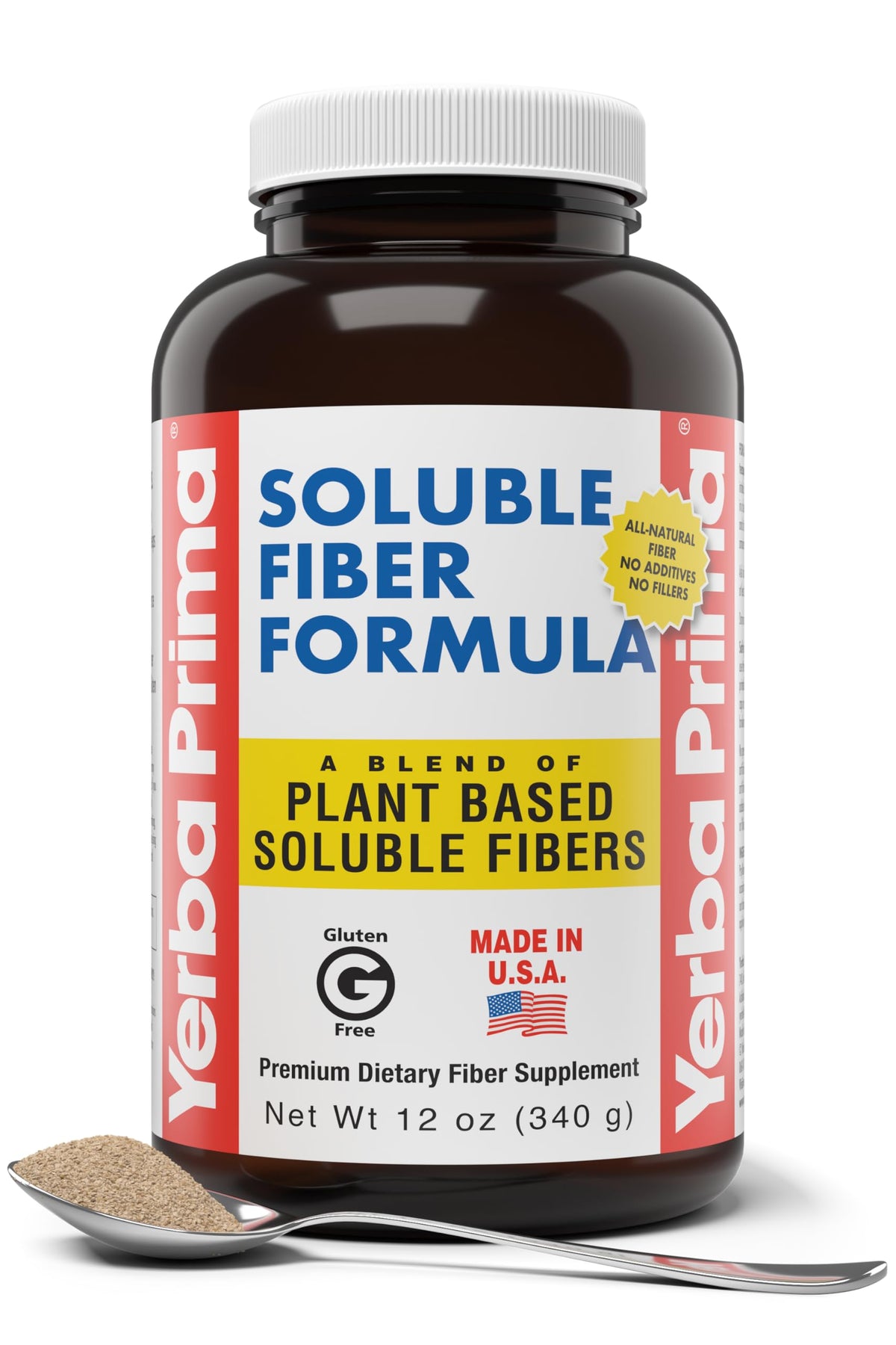 Yerba Prima Soluble Fiber Powder 12oz front view
