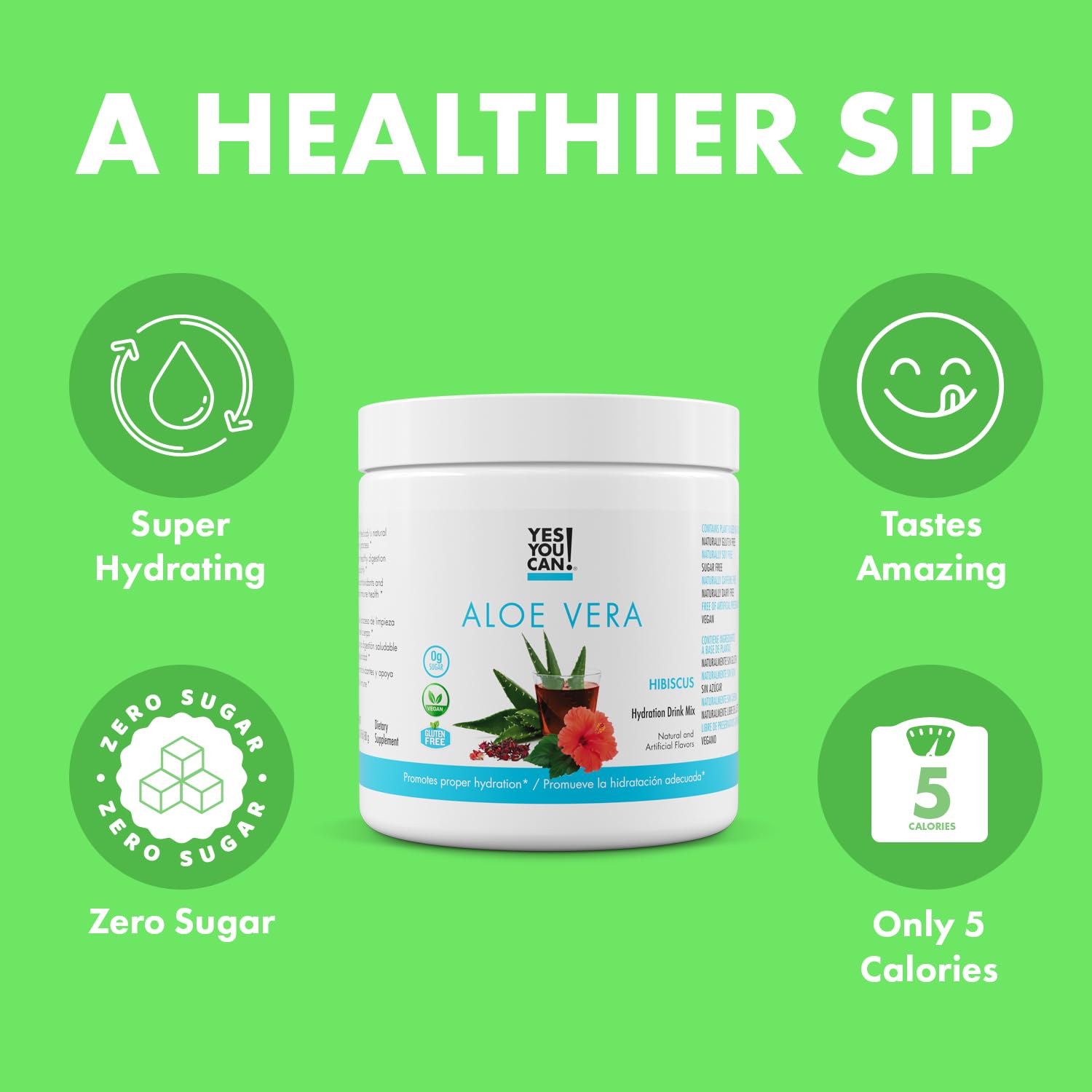 Yes You Can! Aloe Vera Drink Mix 118g packaging