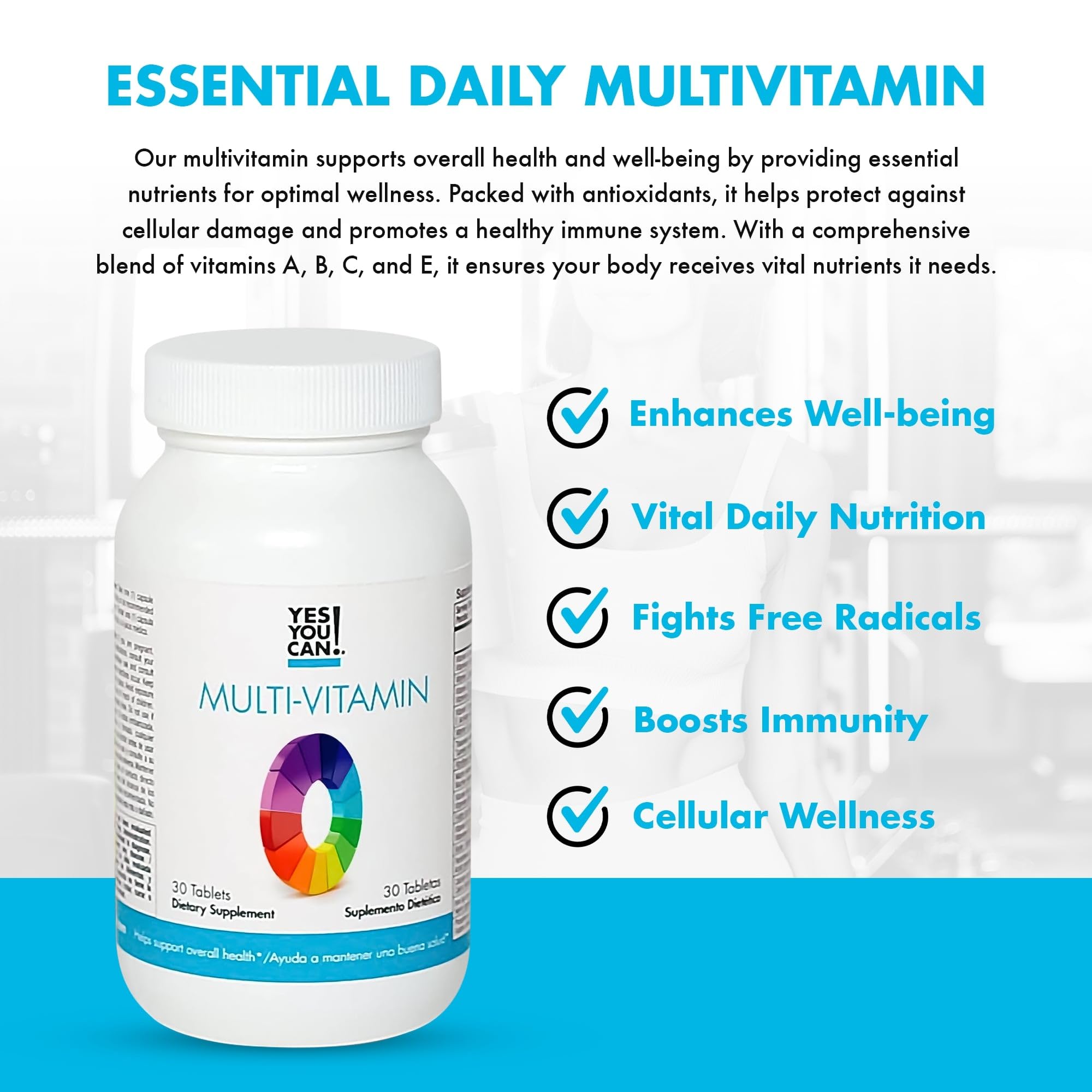 Yes You Can! Multivitamins bottle side view