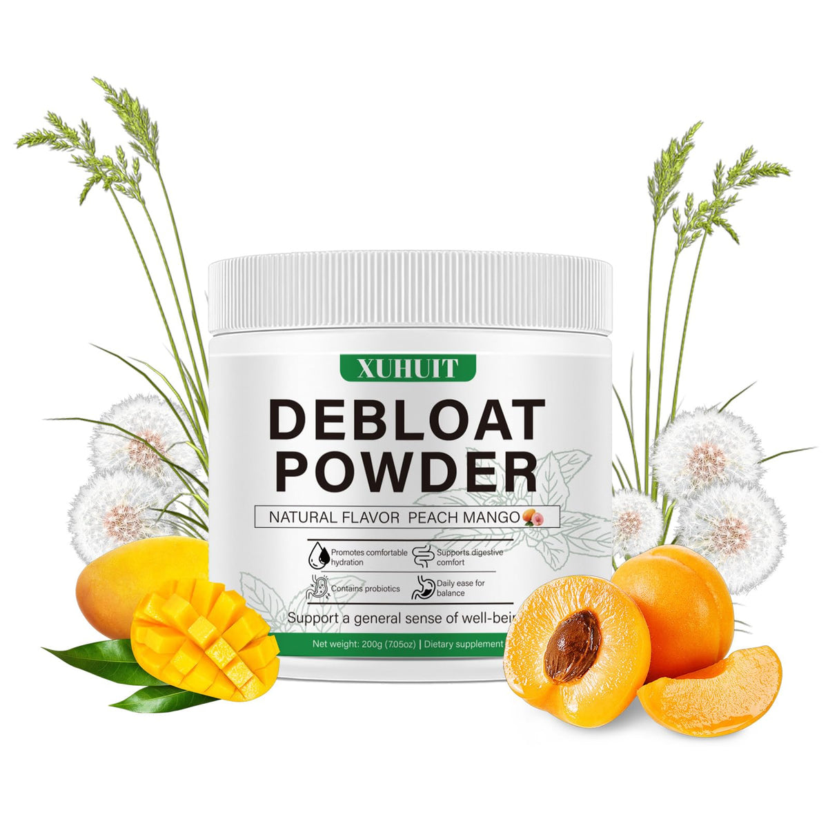 YFDSRF Prebiotic Powder 200g container front view