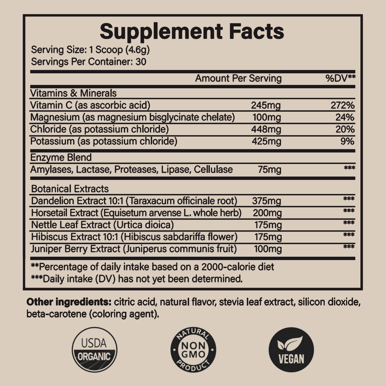 YFDSRF Prebiotic Powder container side view