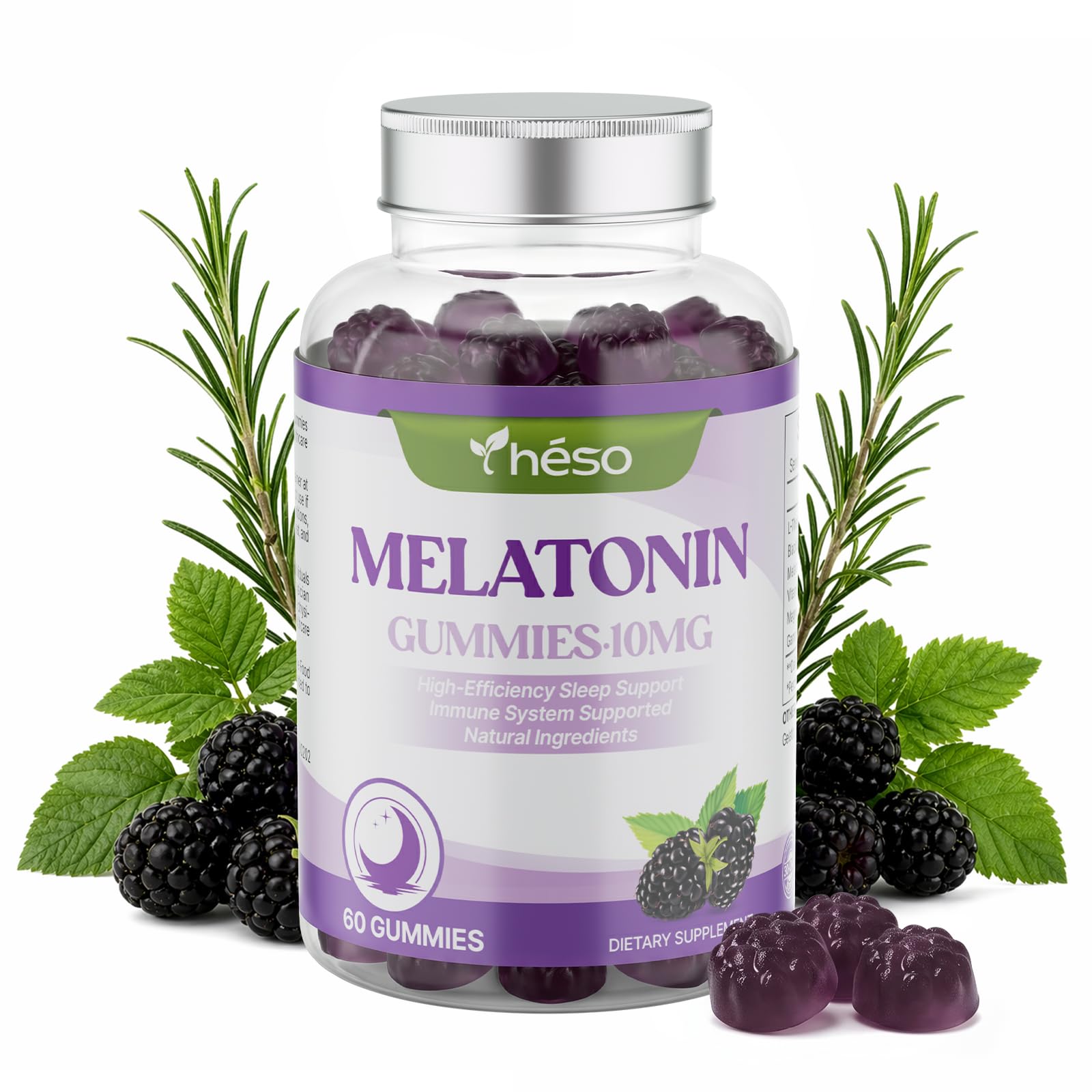 Yheso Sugar Free Melatonin Gummies 10mg front view of packaging