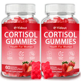 Yidout Cortisol Gummies Strawberry front view with packaging