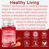 Yidout Cortisol Gummies Strawberry lifestyle scene on a table