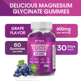 Yidout Magnesium Glycinate Gummies nutritional information on packaging