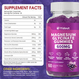 Yidout Magnesium Glycinate Gummies showing grape flavour