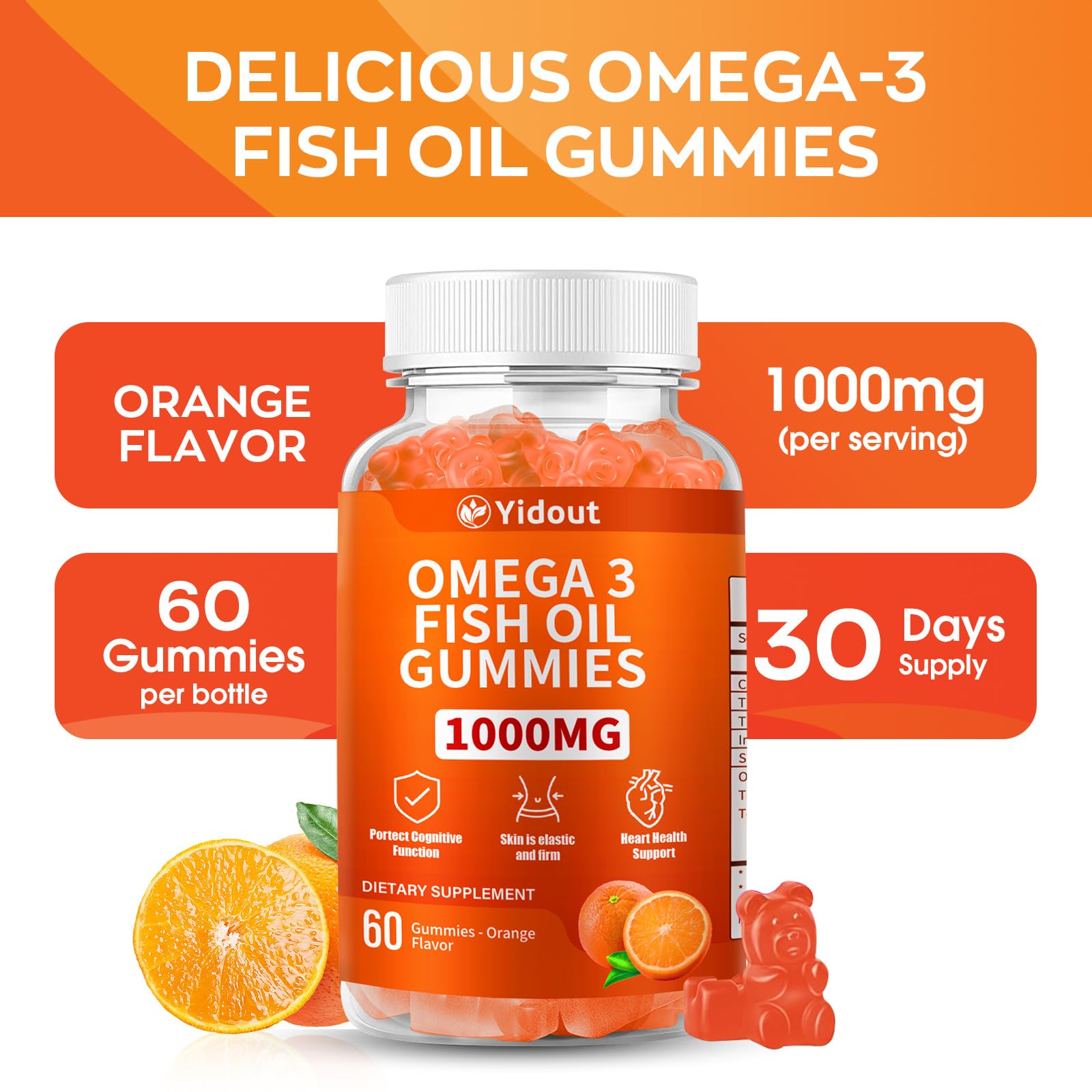 Yidout Omega-3 Fish Oil Gummies back view