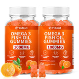 Yidout Omega-3 Fish Oil Gummies front view with packaging