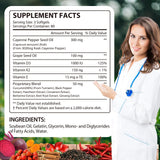 YIEEGCM Cayenne Complex 12-in-1 Softgels with measuring spoon
