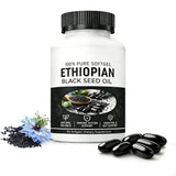 Yiishuiil Black Seed Oil Capsules 60 softgels bottle front view