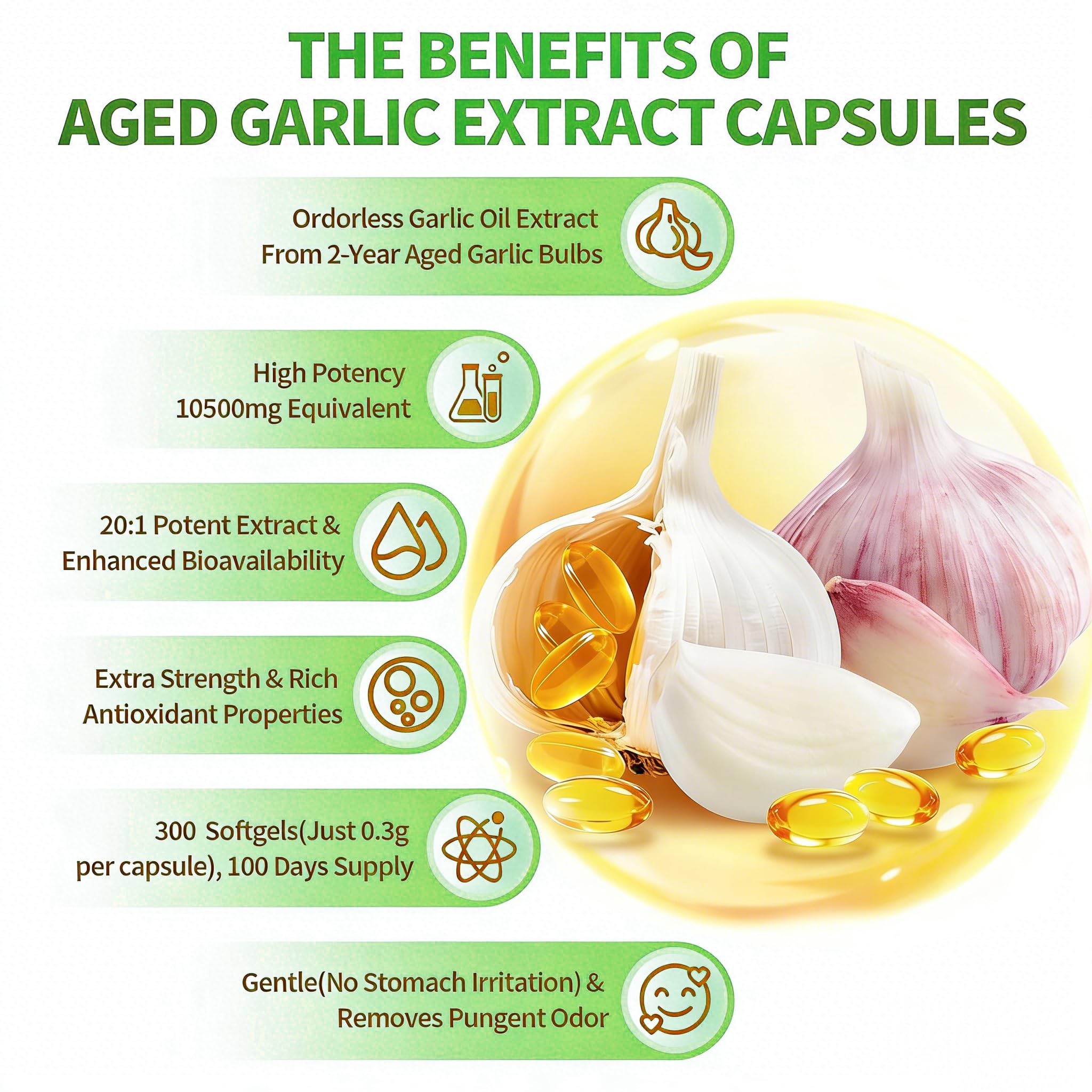 Yiishuiil Garlic Softgels 7500mg in hand