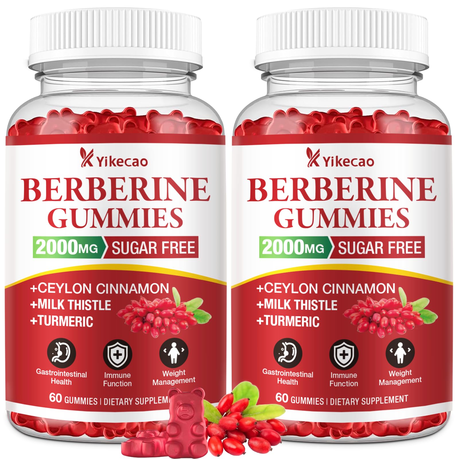 Yikecao Cinnamon Gummies front view with packaging