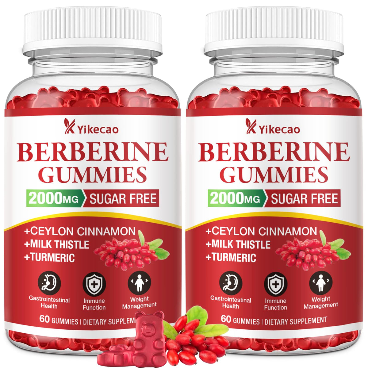 Yikecao Cinnamon Gummies front view with packaging