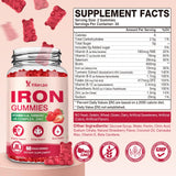 Yikecao Iron Gummies natural strawberry flavour close-up