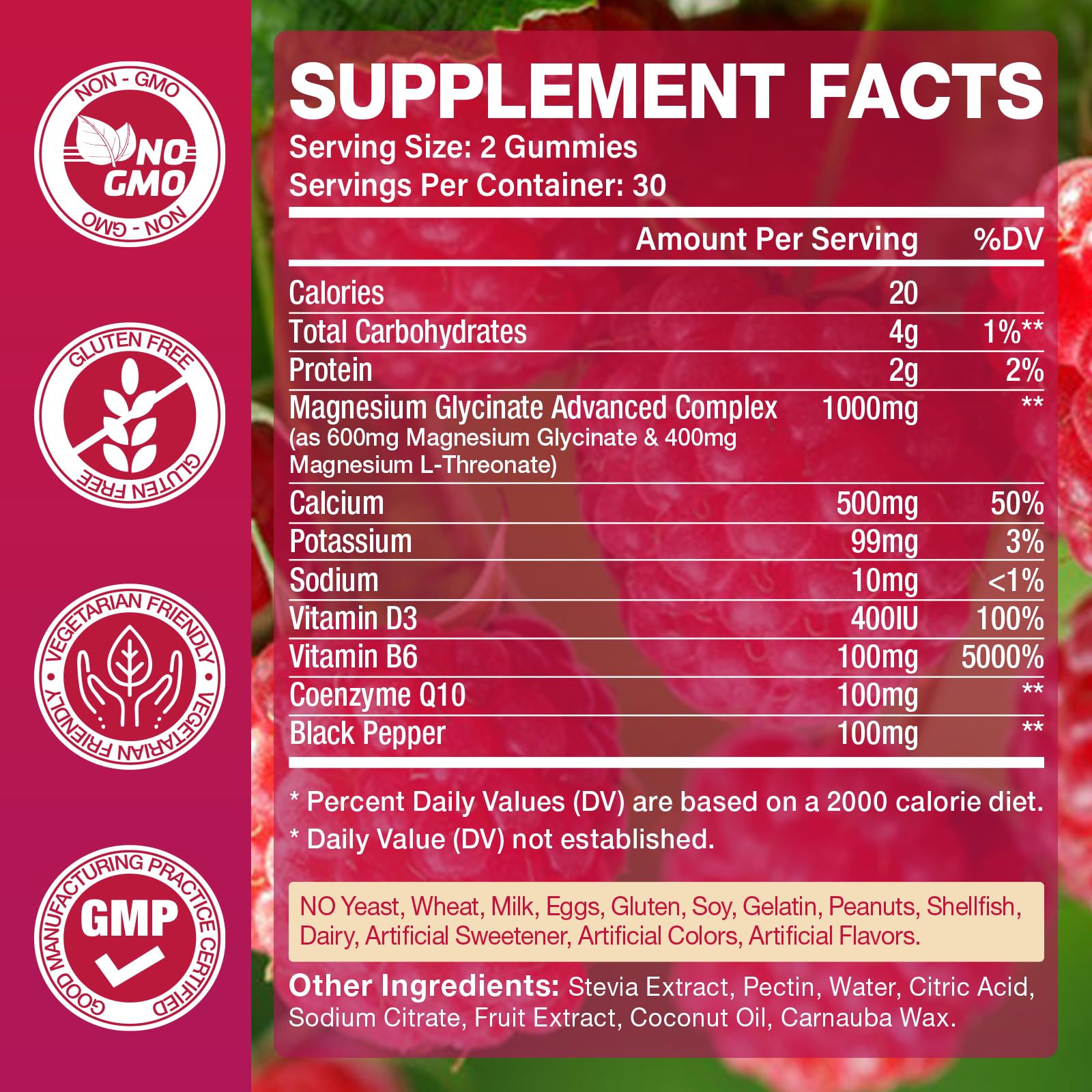Yikecao Magnesium Gummies 1000mg bottle with label