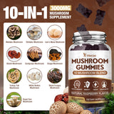 Yikecao Mushroom Gummies close-up of raspberry flavour