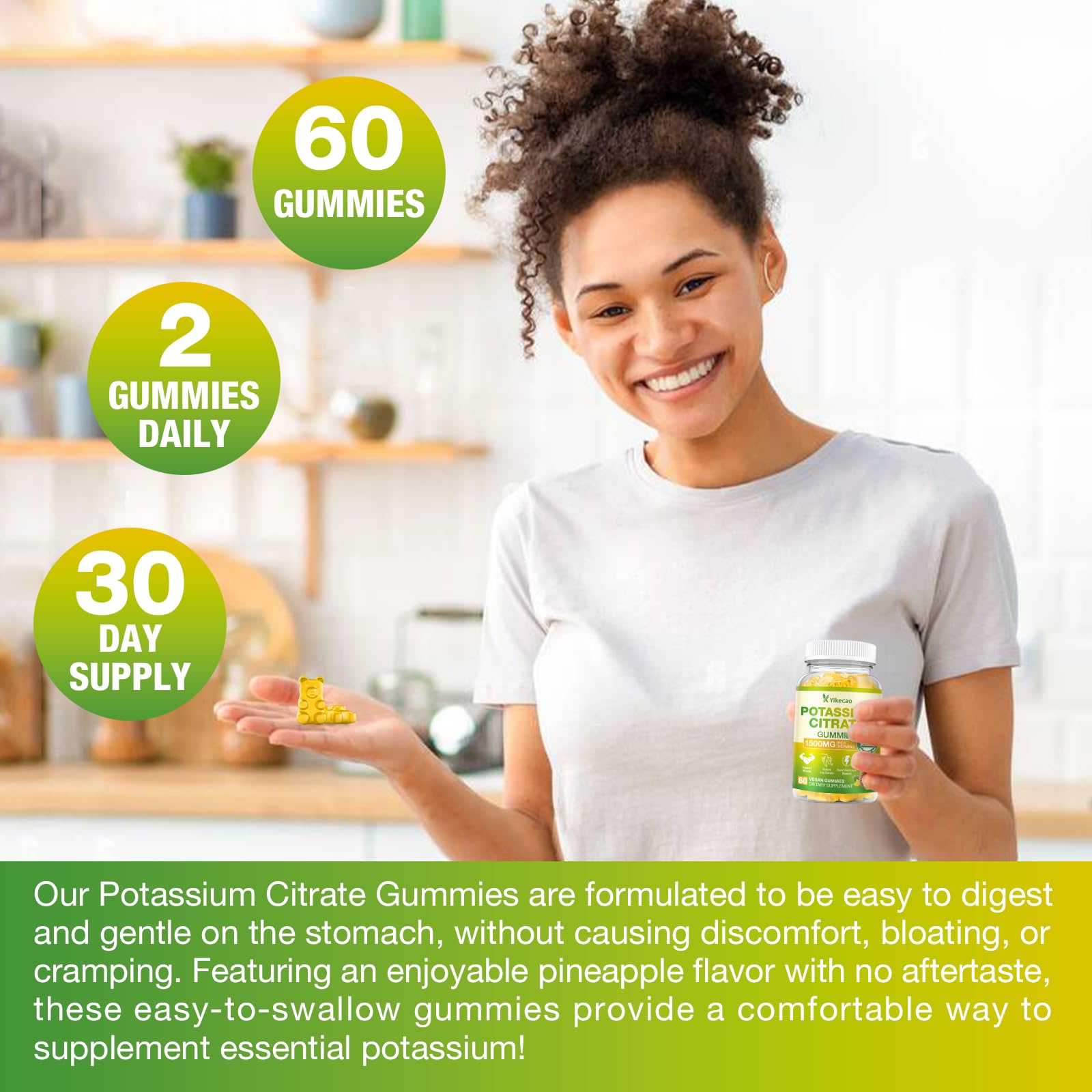 Yikecao Potassium Citrate Gummies nutritional information