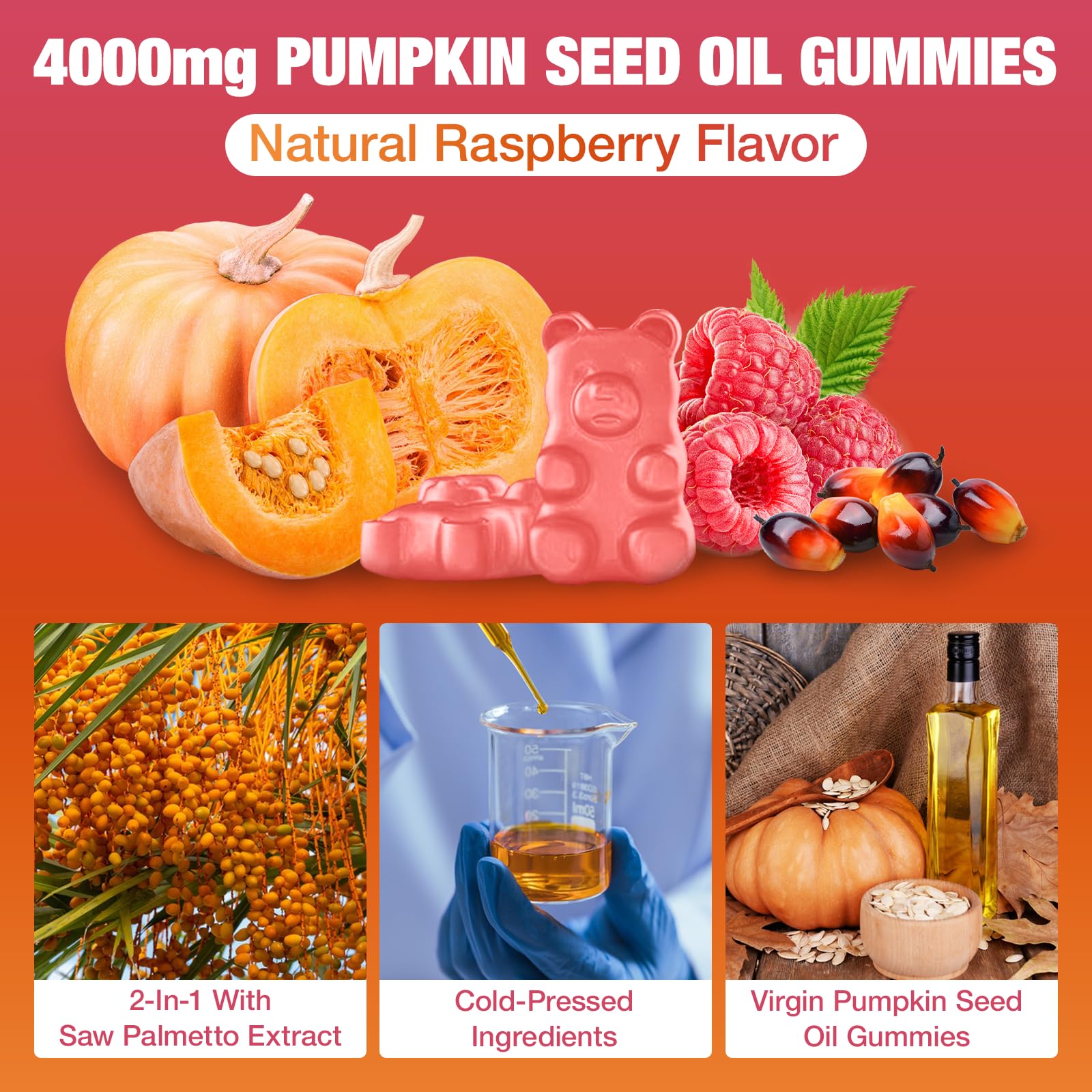 Yikecao Saw Palmetto Gummies side view of bottle