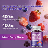 yirgnzu Magnesium Glycinate Gummies back view with ingredient list
