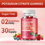 yirgnzu Potassium Gummies 1500mg lifestyle scene with a glass of water