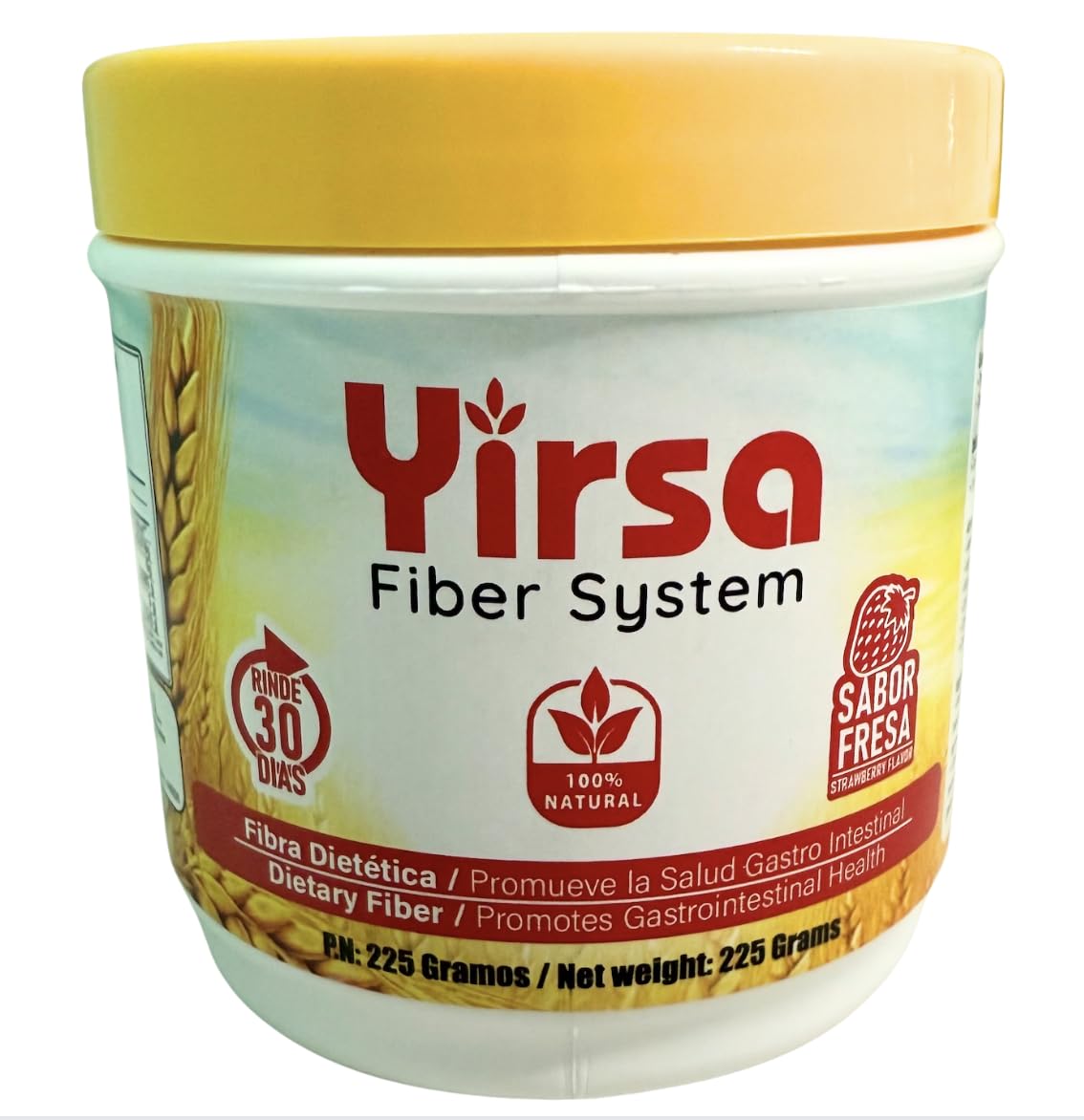 Yirsa Fiber System Dietary Fiber Supplement 225g back view