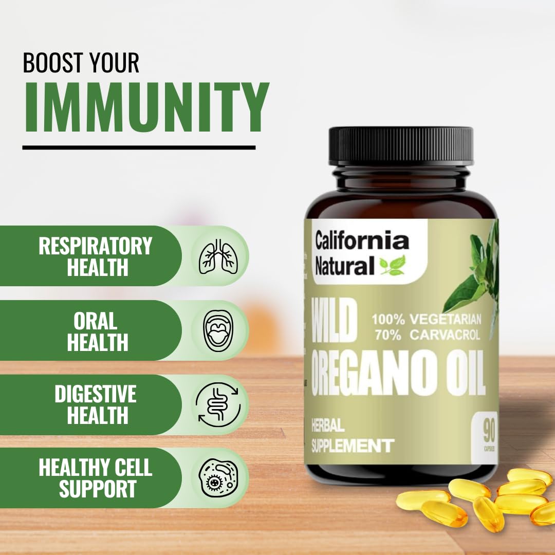 YISHIDA Oregano Oil Vegetarian Capsules close-up