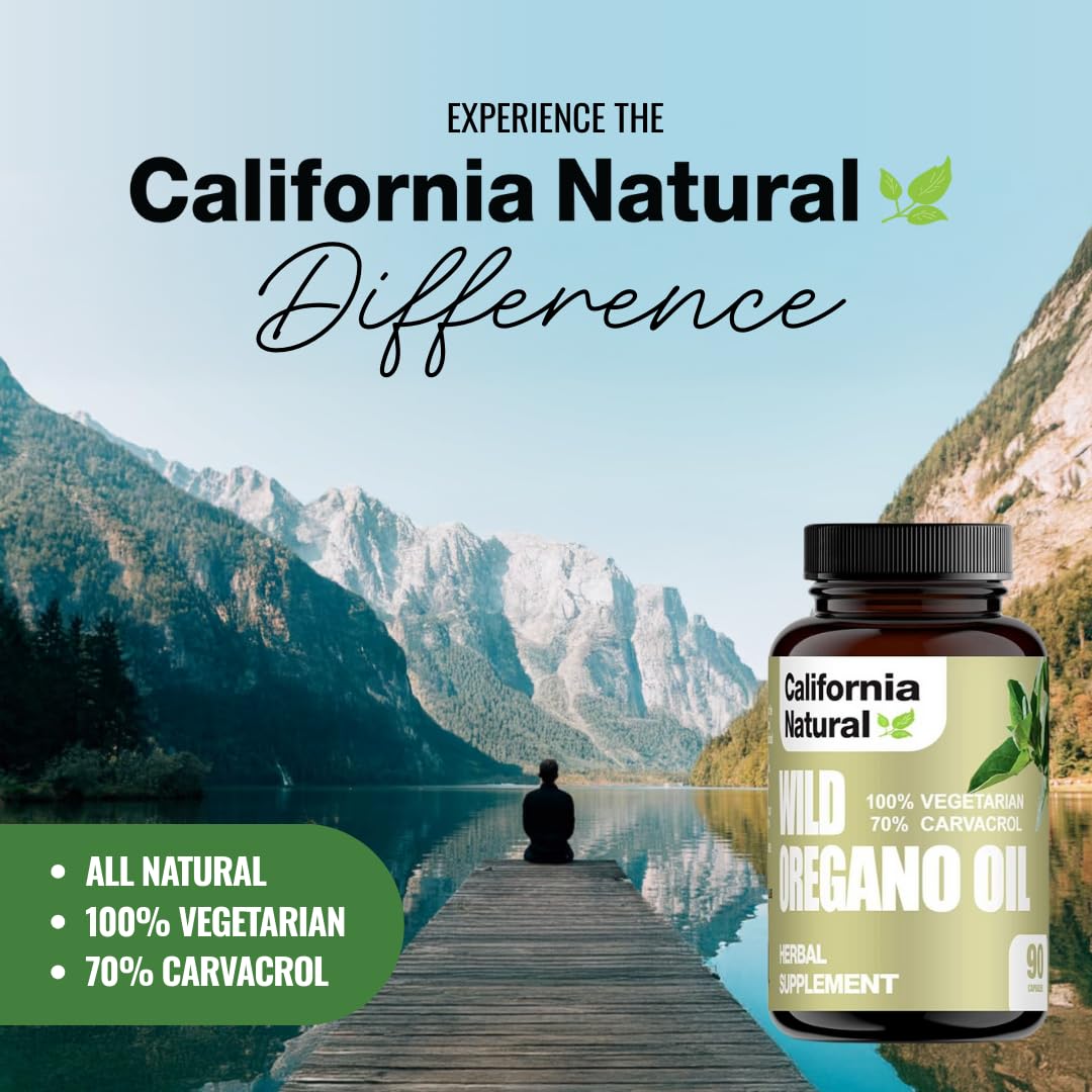 YISHIDA Oregano Oil Vegetarian Capsules opened bottle
