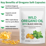 YJDHRPBI Oregano Oil Capsules in hand for size reference
