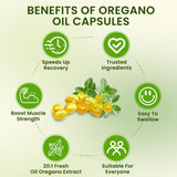 YKJHCSL Oregano Oil Softgels 6000mg capsule close-up