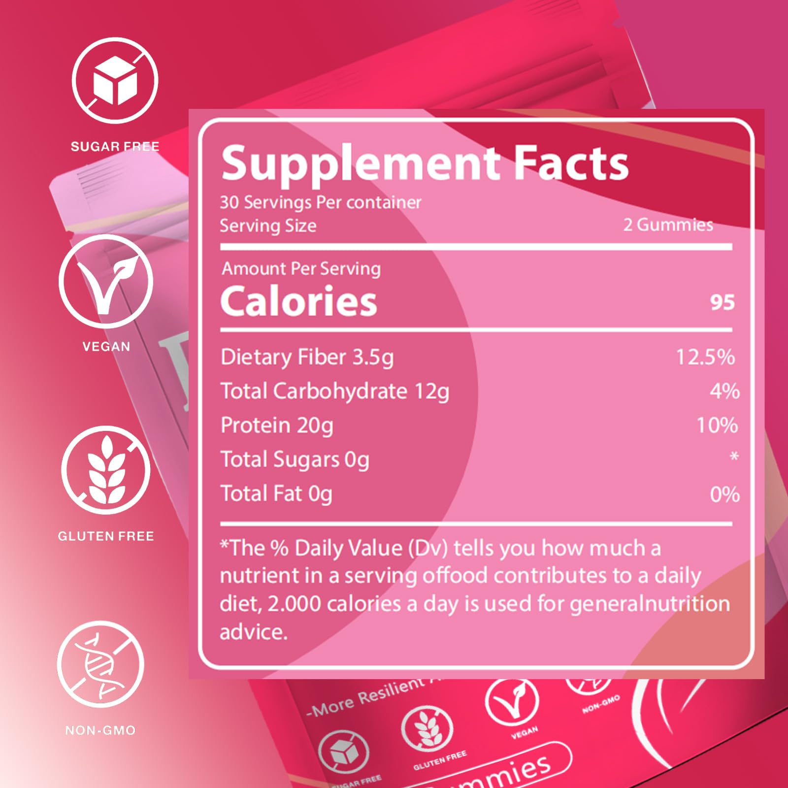 YKSDQ Collagen Gummies mixed berries flavour