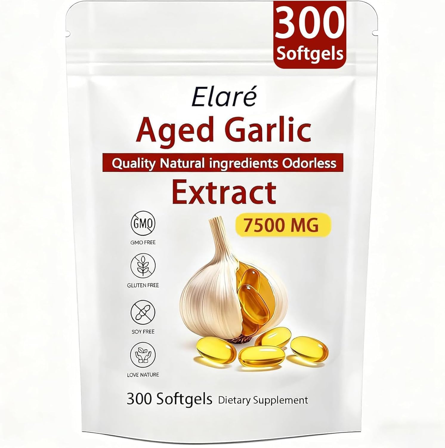 YLOTRE Aged Garlic Extract Capsules 60 count front view