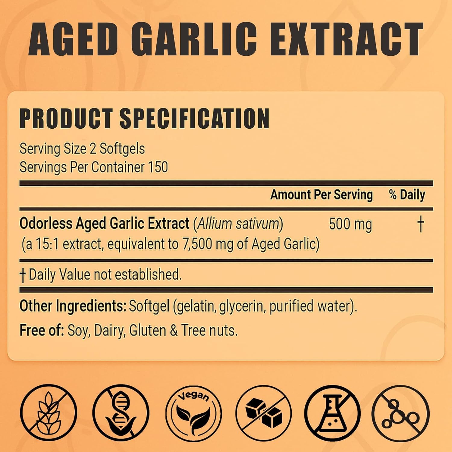 YLOTRE Aged Garlic Extract Capsules side view showing packaging