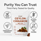YLOTRE Ceylon Cinnamon Capsules 7200mg capsules close-up