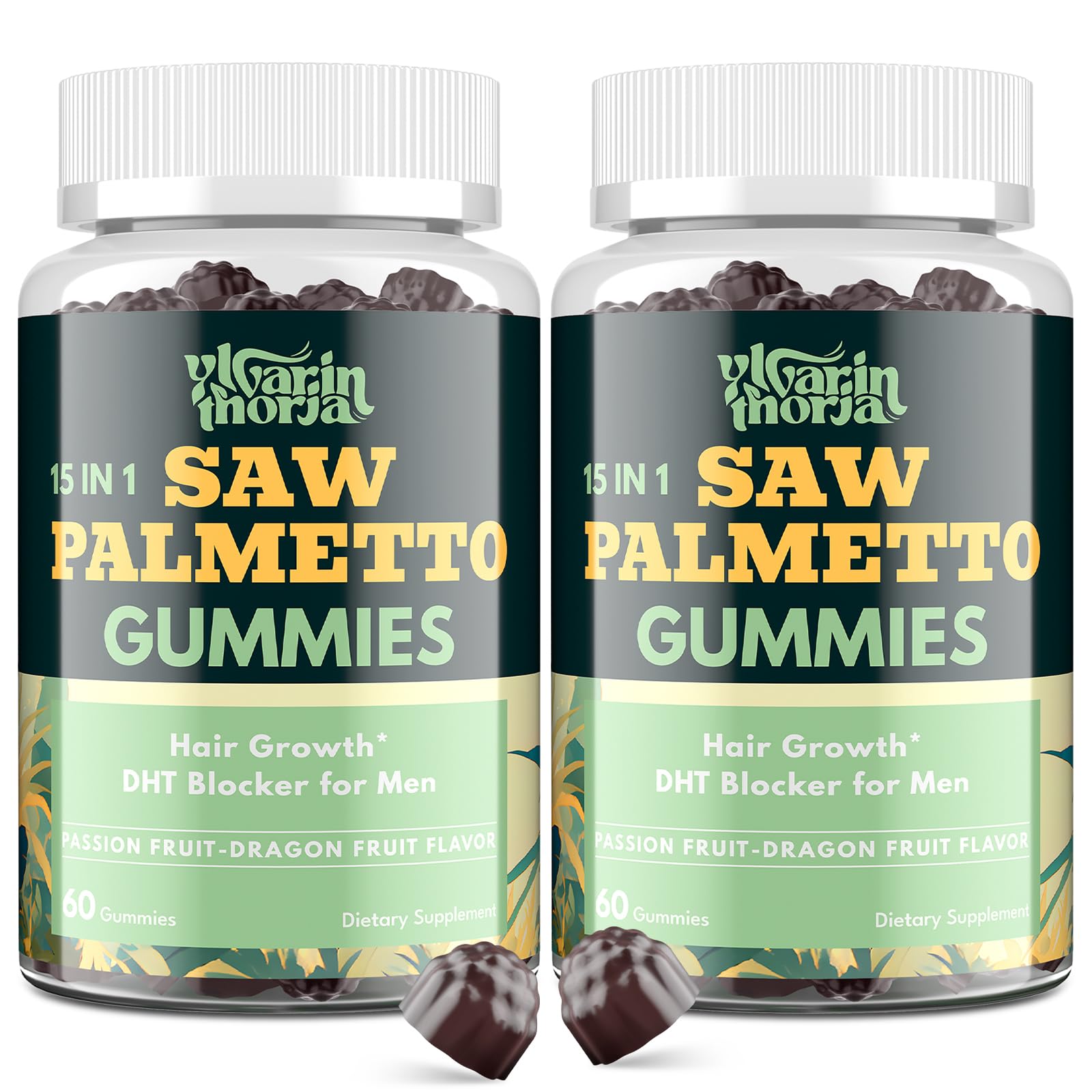 YLVARIN THORIA Saw Palmetto Gummies 600mg front view