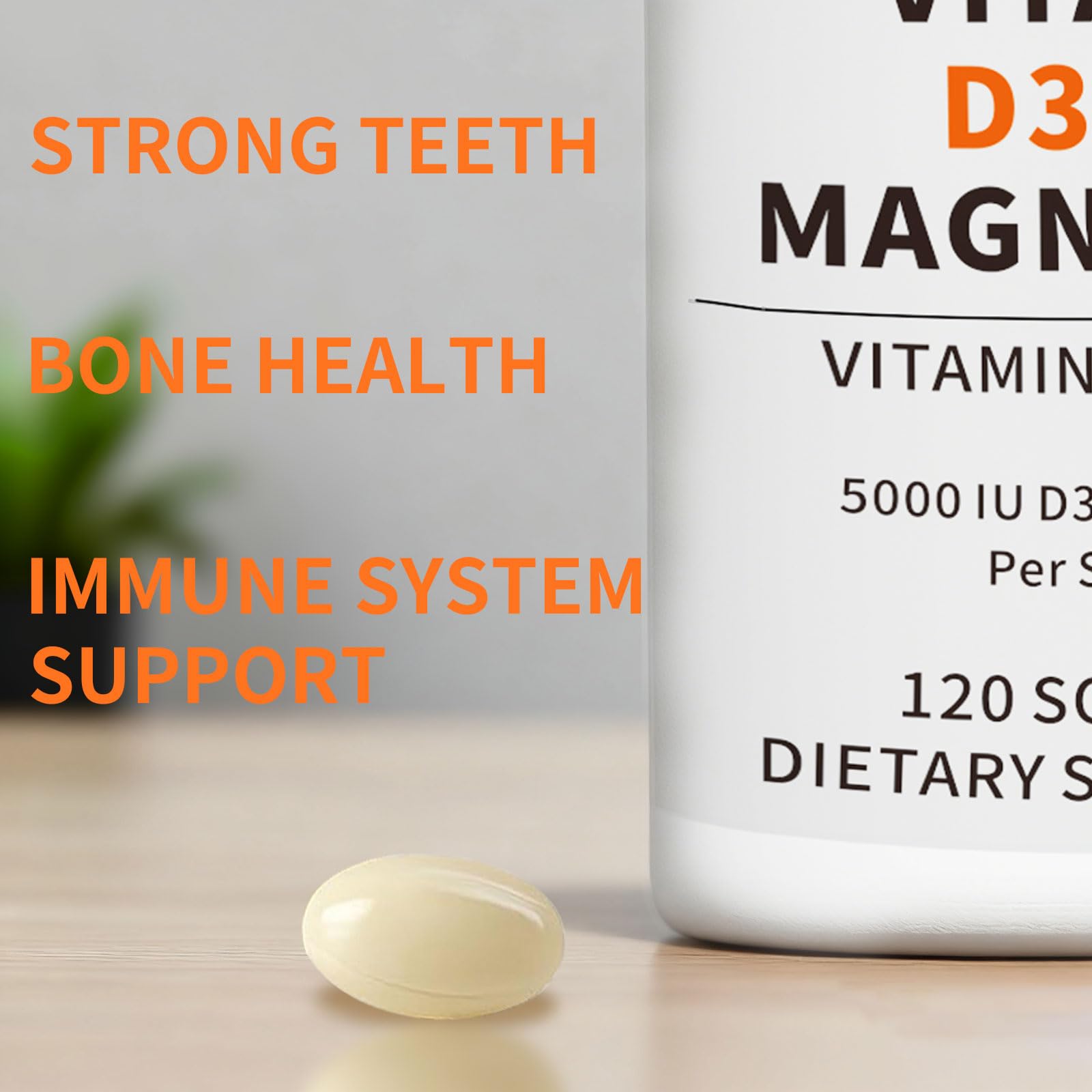 YMINGKJ Vitamin D3 & K2 softgels with ingredients