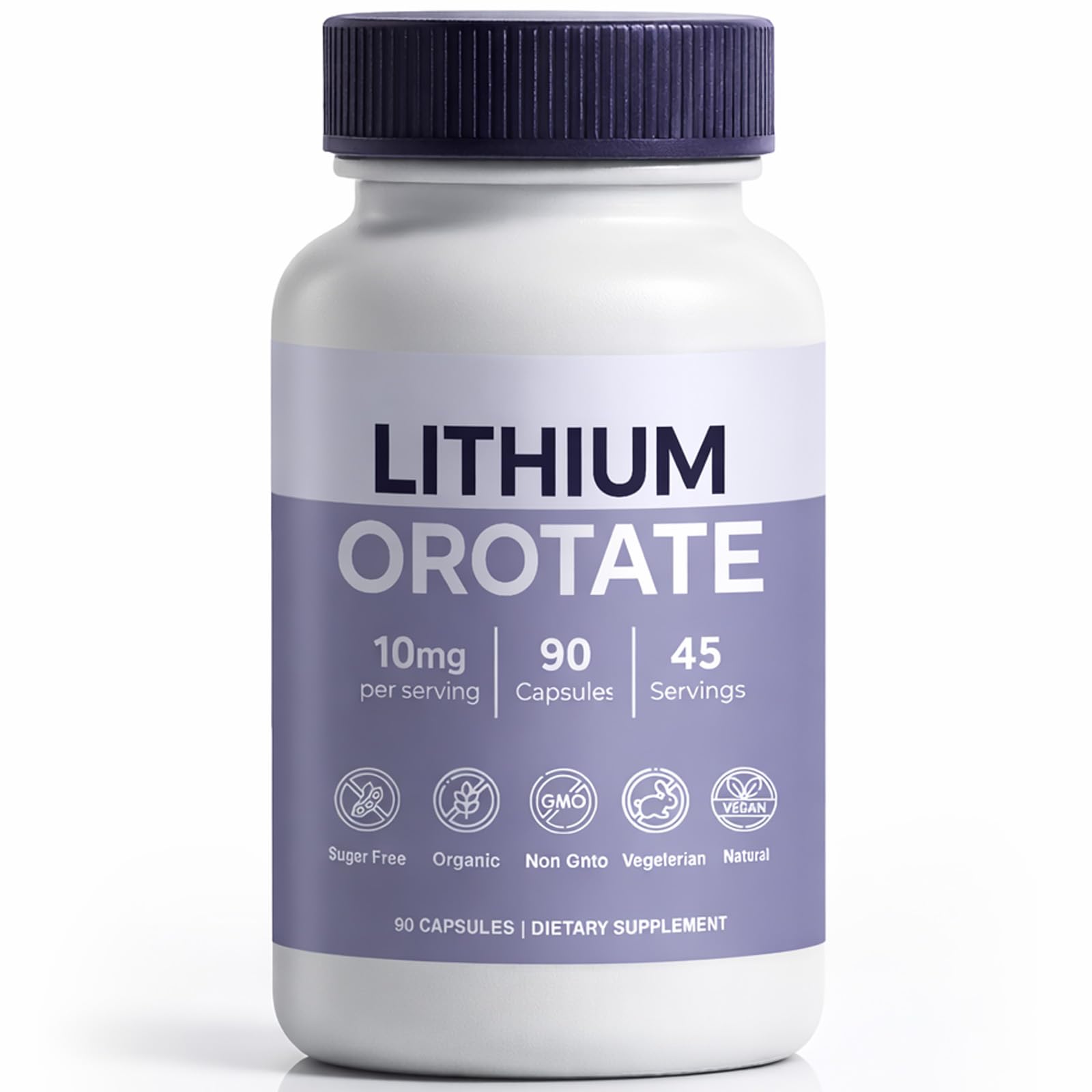 YOCMIPS Lithium Orotate Capsules front view packaging