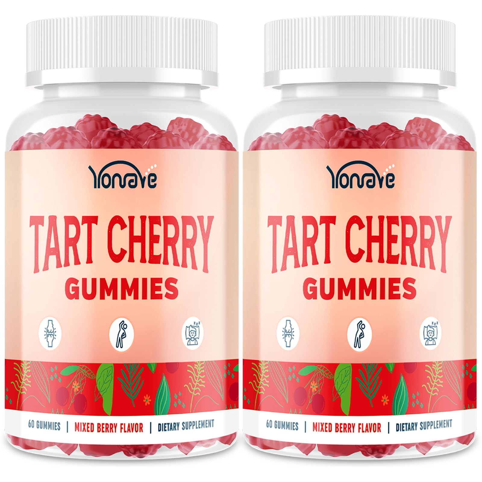 Yonrave Tart Cherry Gummies 3300mg front view packaging