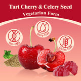 Yonrave Tart Cherry Gummies displayed with fresh cherries