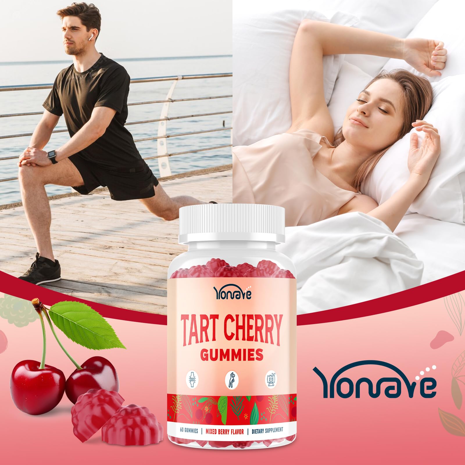 Yonrave Uric Acid Cleanse Gummies with a spoonful of gummies